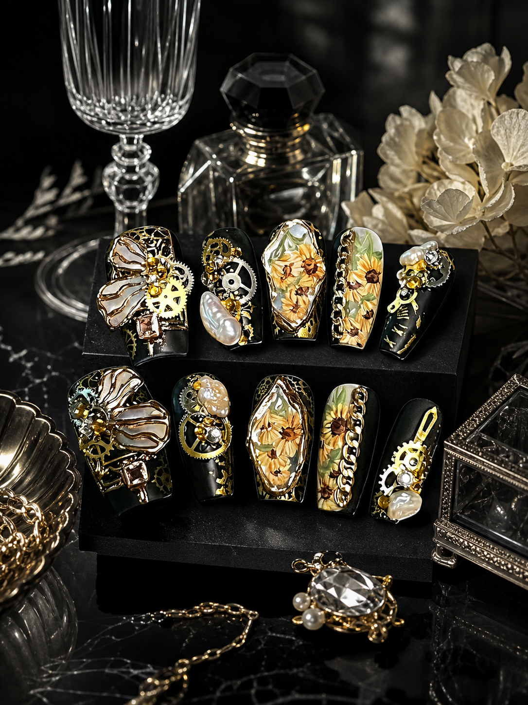 Gilded Steam & Sunflower | LUMlix Haute Nail