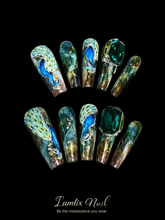 Verdant Peacock Sovereign | LUMlix Haute Nail