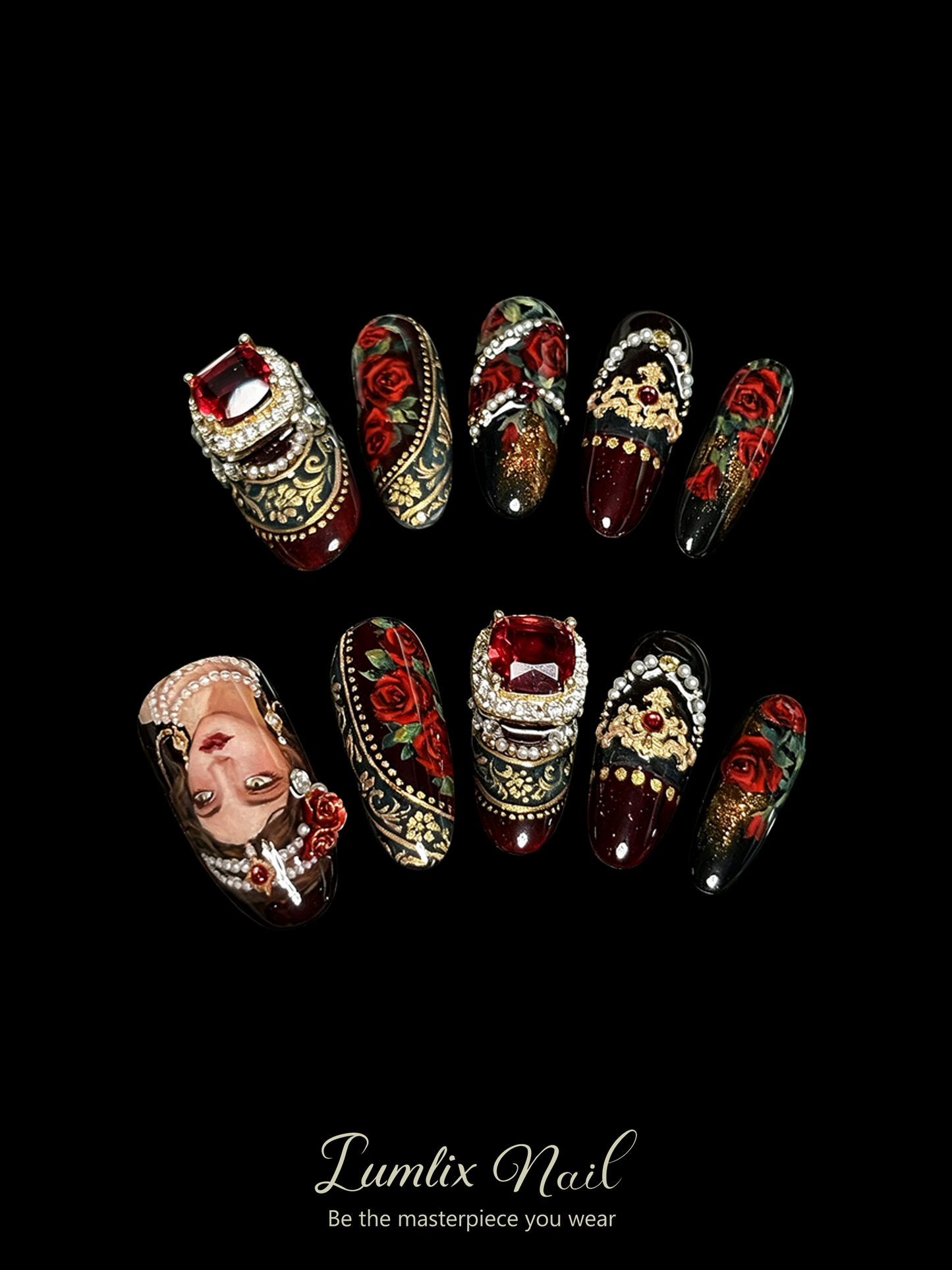 Crimson Velvet Monarch | LUMlix Haute Nail