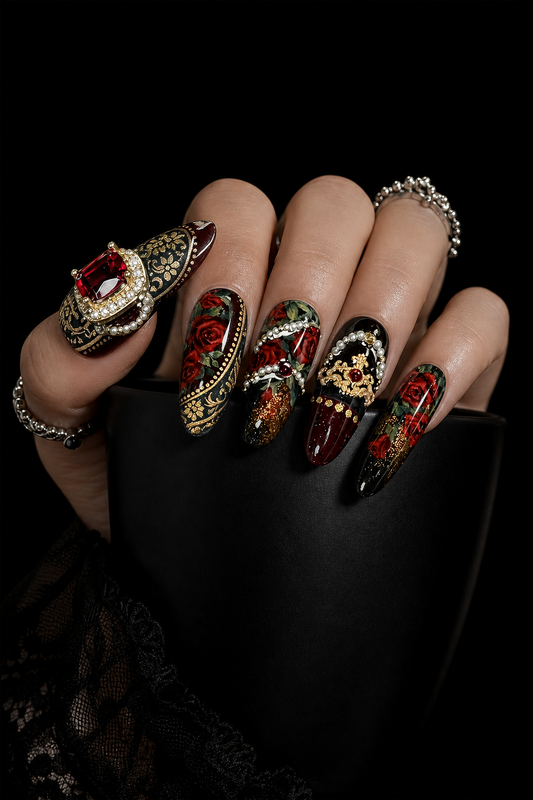 Crimson Velvet Monarch | LUMlix Haute Nail