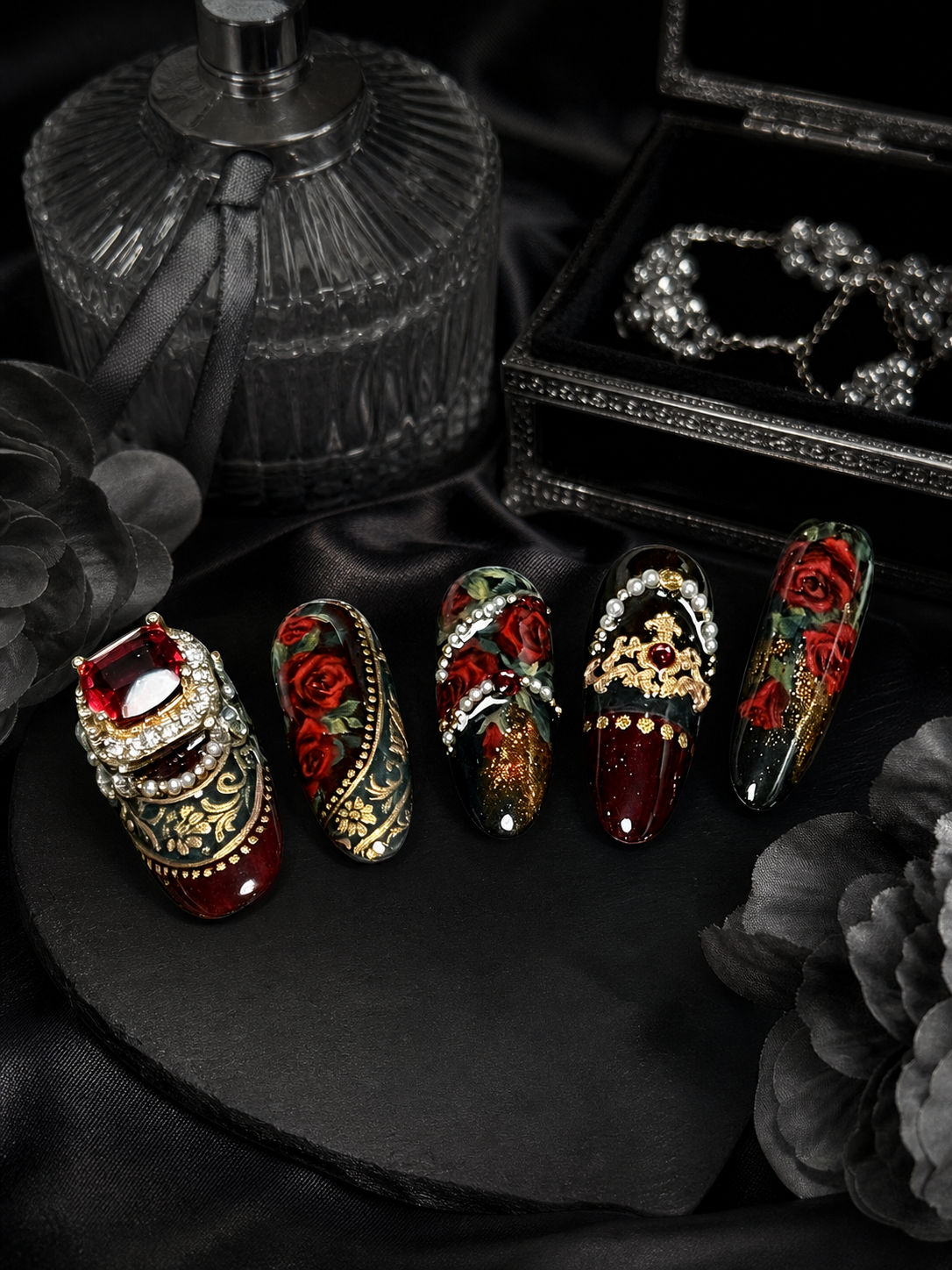 Crimson Velvet Monarch | LUMlix Haute Nail