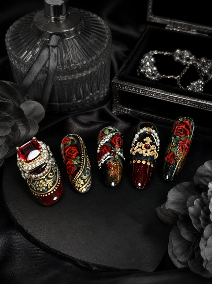 Crimson Velvet Monarch | LUMlix Haute Nail