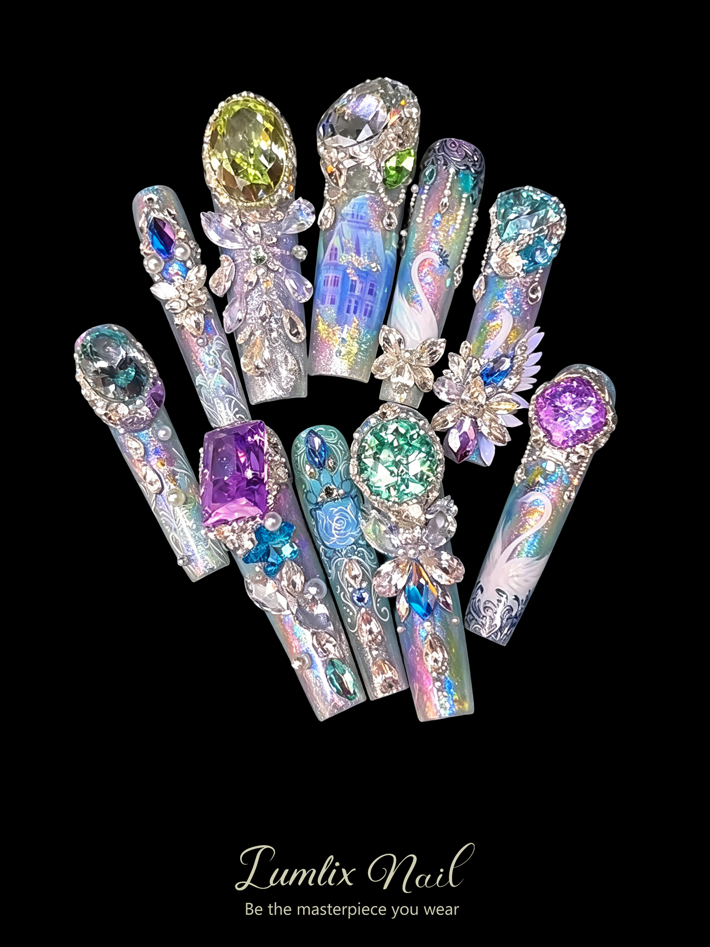 Aurora's Celestial Reverie | LUMlix Haute Nail