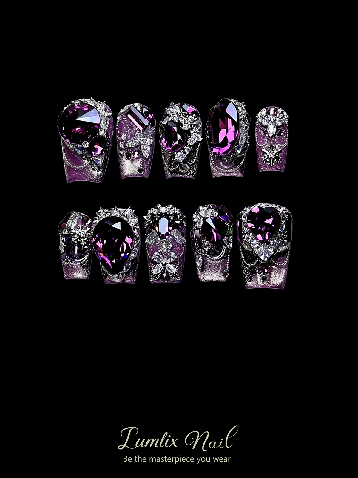 Amethyst Dark Sovereign | LUMlix Haute Nail