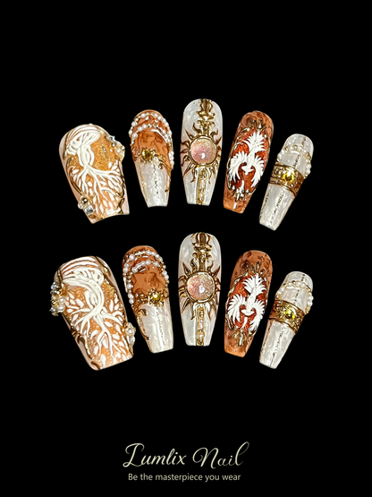 Celestial Gilded Genesis | LUMlix Haute Nail