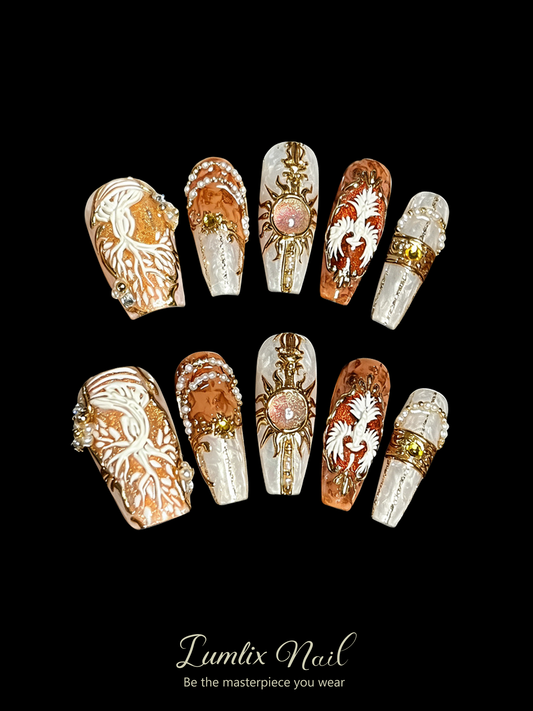 Celestial Gilded Genesis | LUMlix Haute Nail