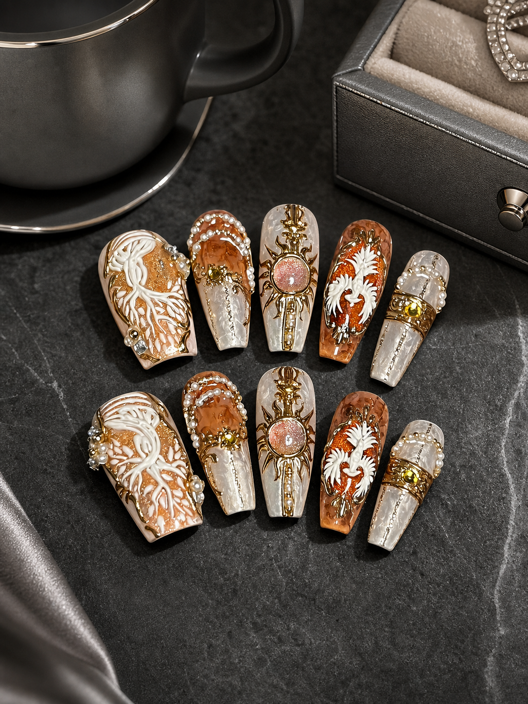 Celestial Gilded Genesis | LUMlix Haute Nail