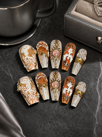 Celestial Gilded Genesis | LUMlix Haute Nail