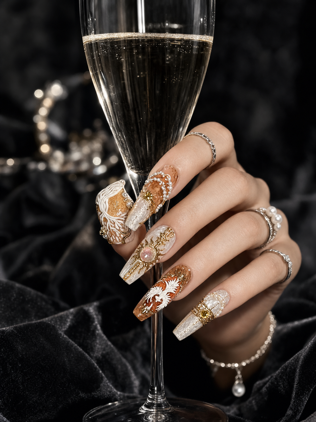 Celestial Gilded Genesis | LUMlix Haute Nail