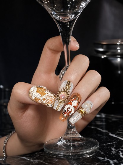 Celestial Gilded Genesis | LUMlix Haute Nail