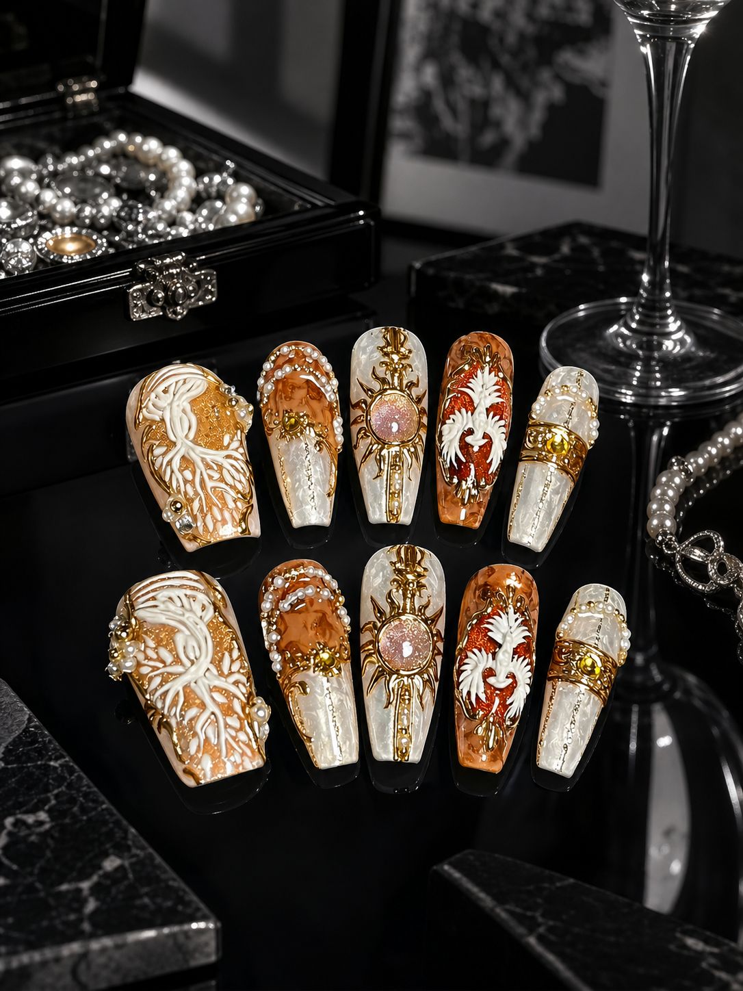 Celestial Gilded Genesis | LUMlix Haute Nail