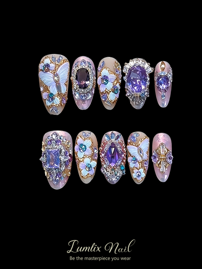 Iris's Gilded Reverie | LUMlix Haute Nail