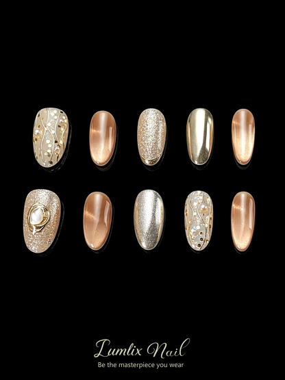 Lumière d'Or Éternelle   | LUMlix Haute Nail