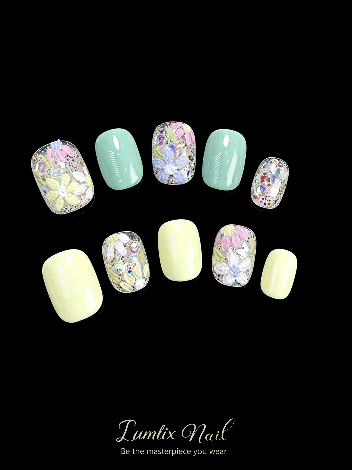 Flora's Enchanted Mosaic | LUMlix Haute Nail