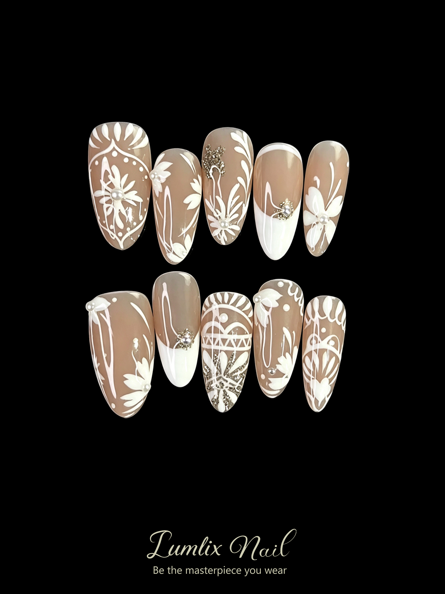 Ivory Lace Reverie | LUMlix Haute Nail