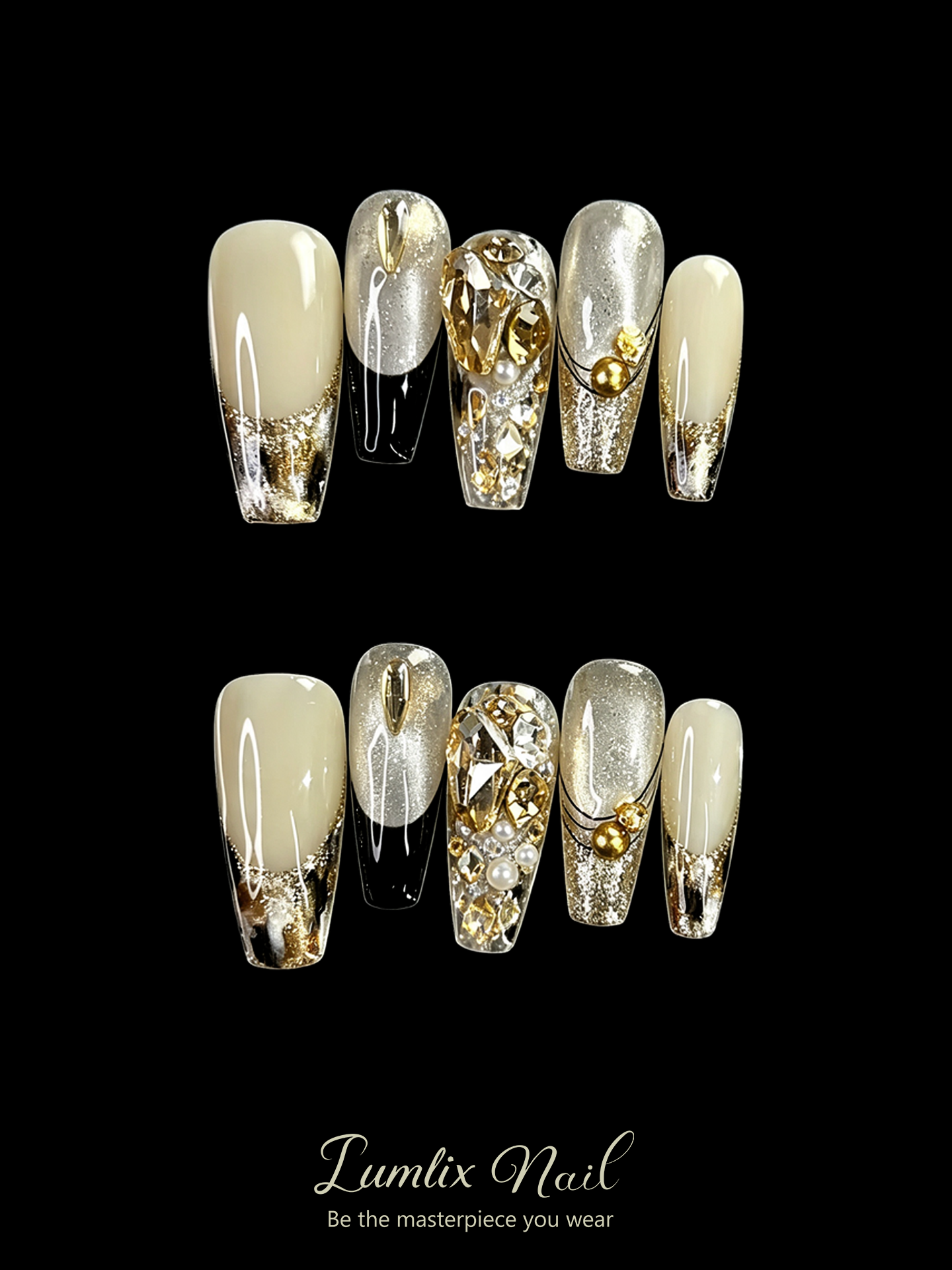 Gilded Opulence Reverie | LUMlix Haute Nail