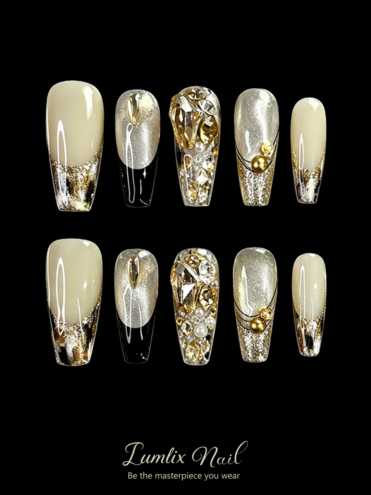 Gilded Opulence Reverie | LUMlix Haute Nail