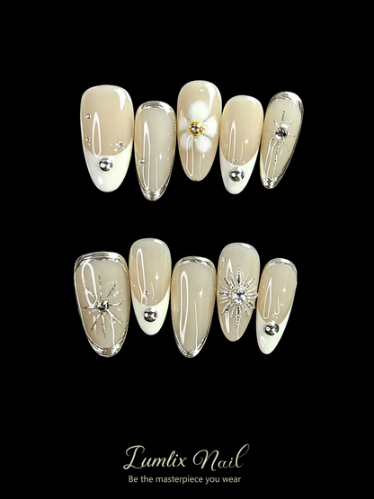 Lumière Éternelle & Silver Dawn | LUMlix Haute Nail
