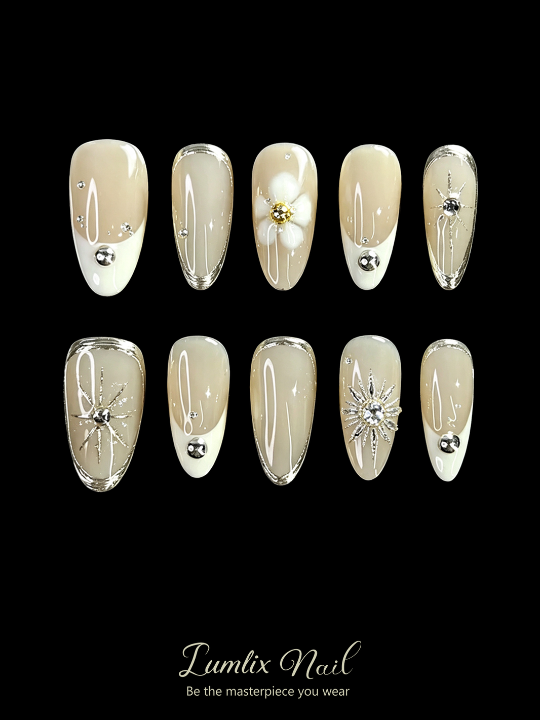 Lumière Éternelle & Silver Dawn | LUMlix Haute Nail