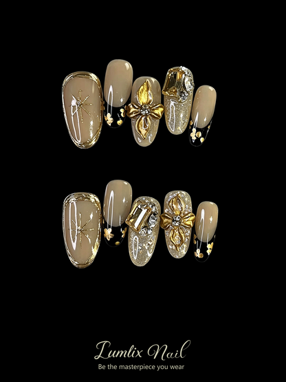 Éclat d'Or Éternel  | LUMlix Haute Nail