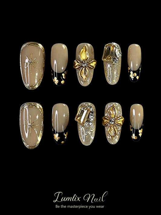 Éclat d'Or Éternel  | LUMlix Haute Nail