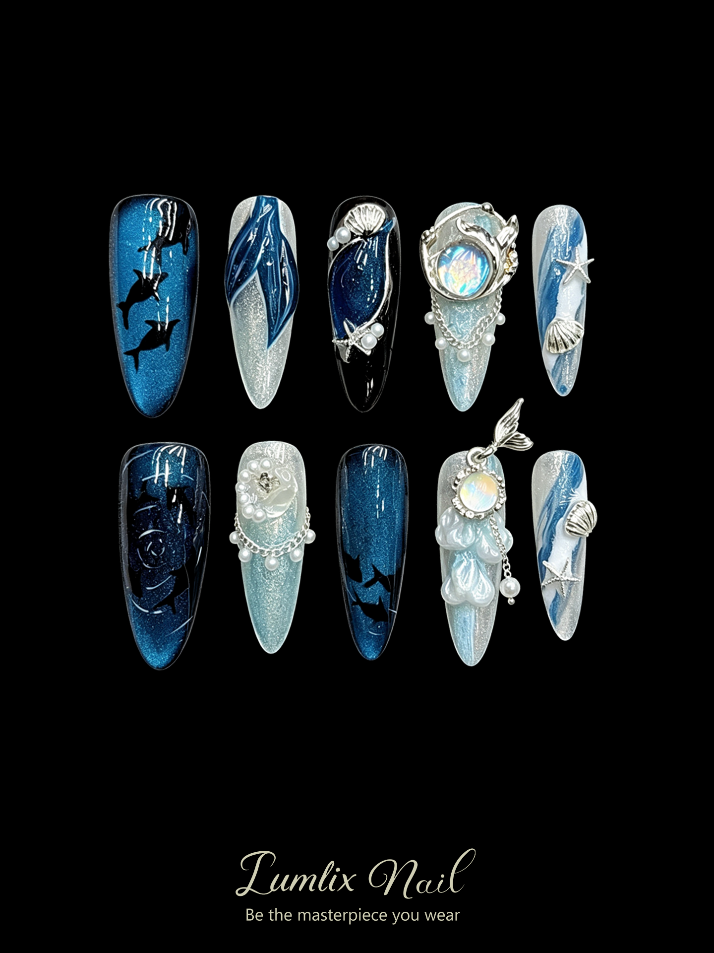 Abyssal Mermaid & Gilded Tides  | LUMlix Haute Nail