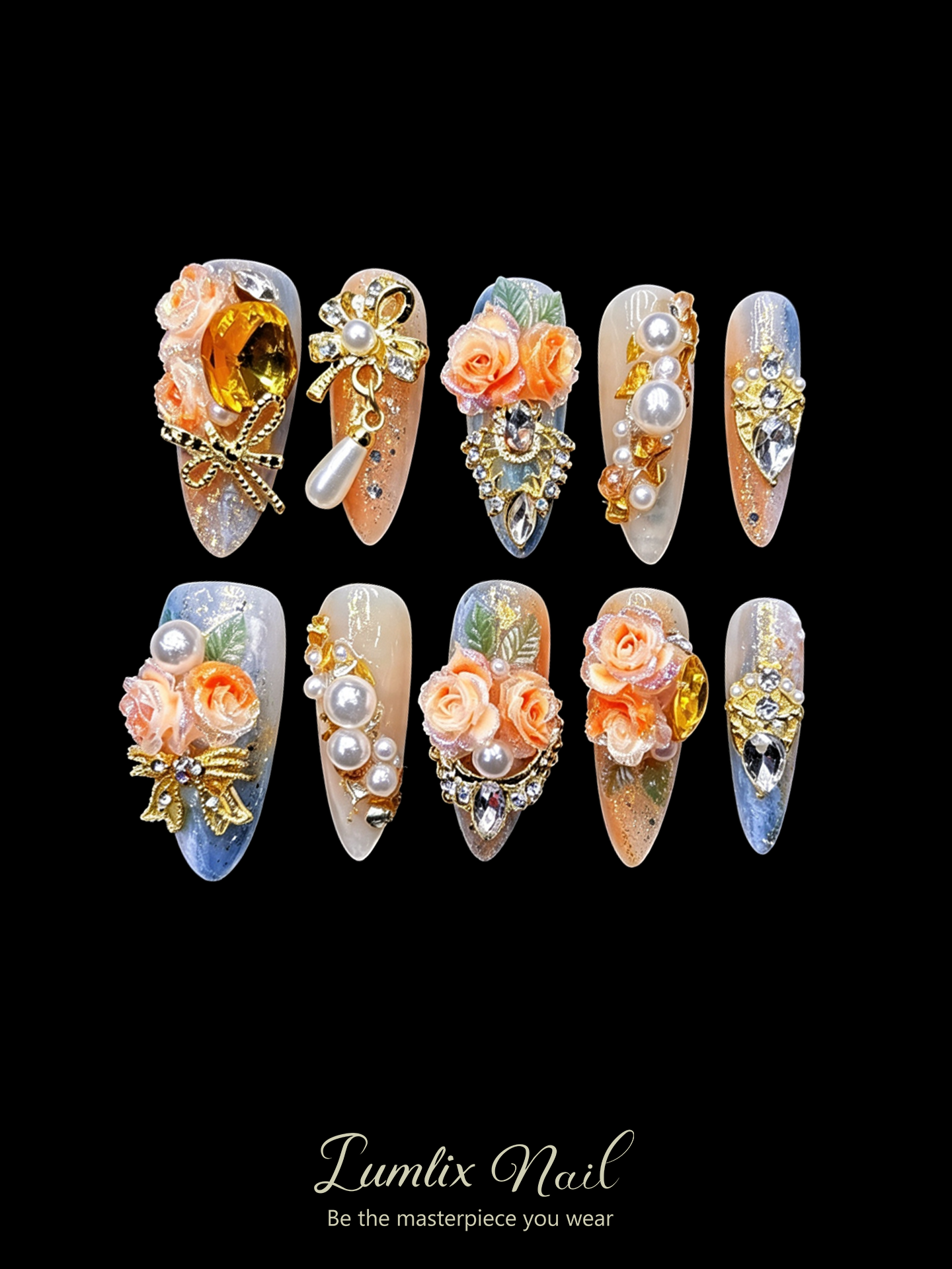 Aurora's Golden Garden | LUMlix Haute Nail
