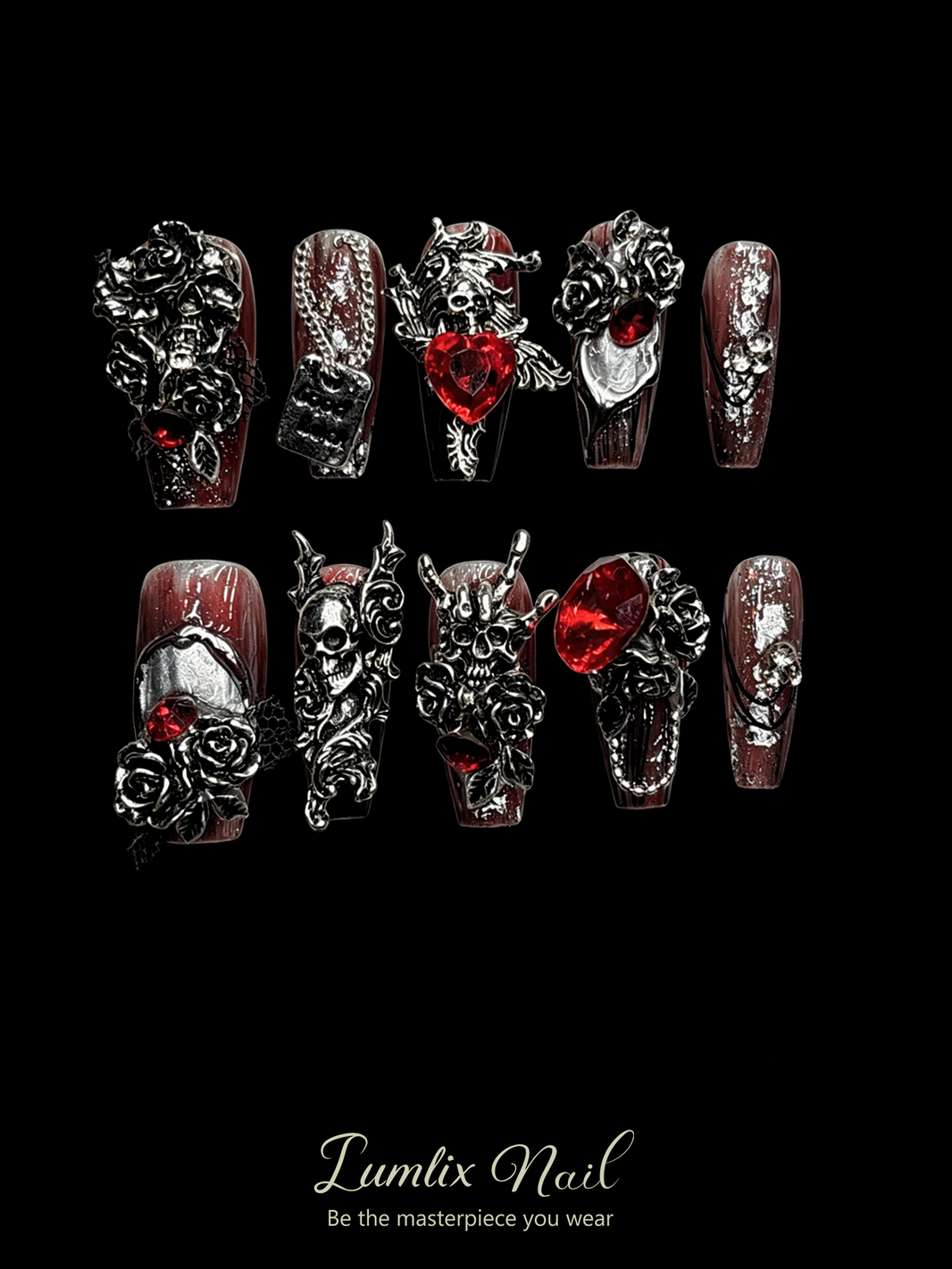 Nocturne Rouge Éternelle | LUMlix Haute Nail