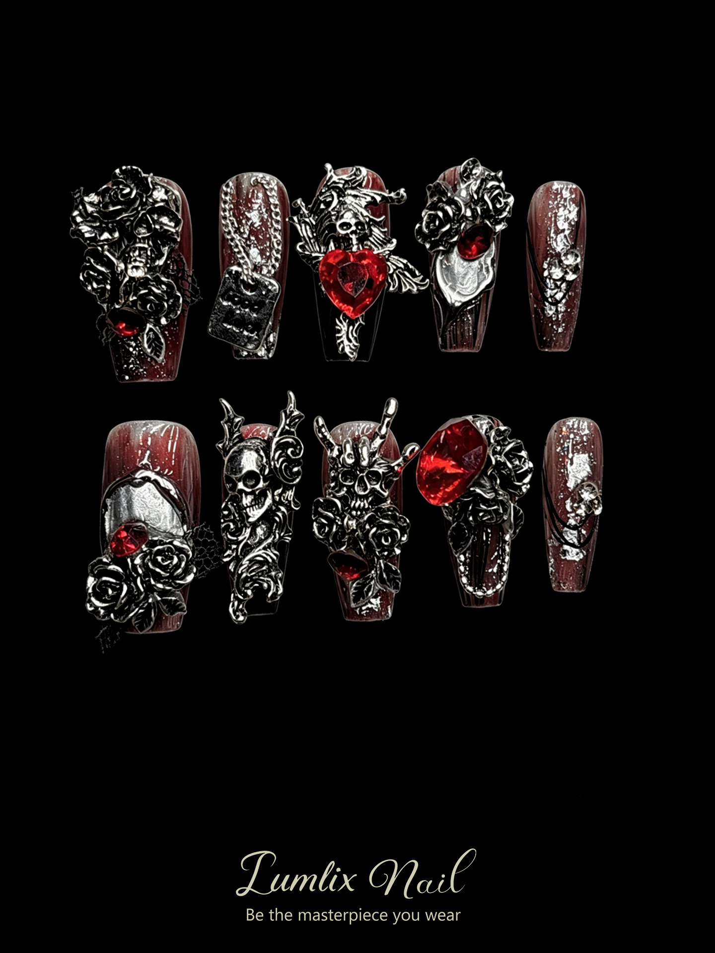 Nocturne Rouge Éternelle | LUMlix Haute Nail