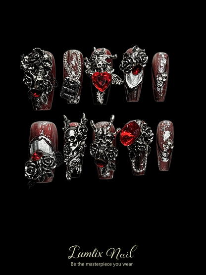 Nocturne Rouge Éternelle | LUMlix Haute Nail