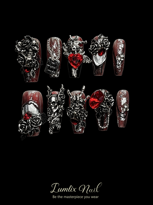 Nocturne Rouge Éternelle | LUMlix Haute Nail