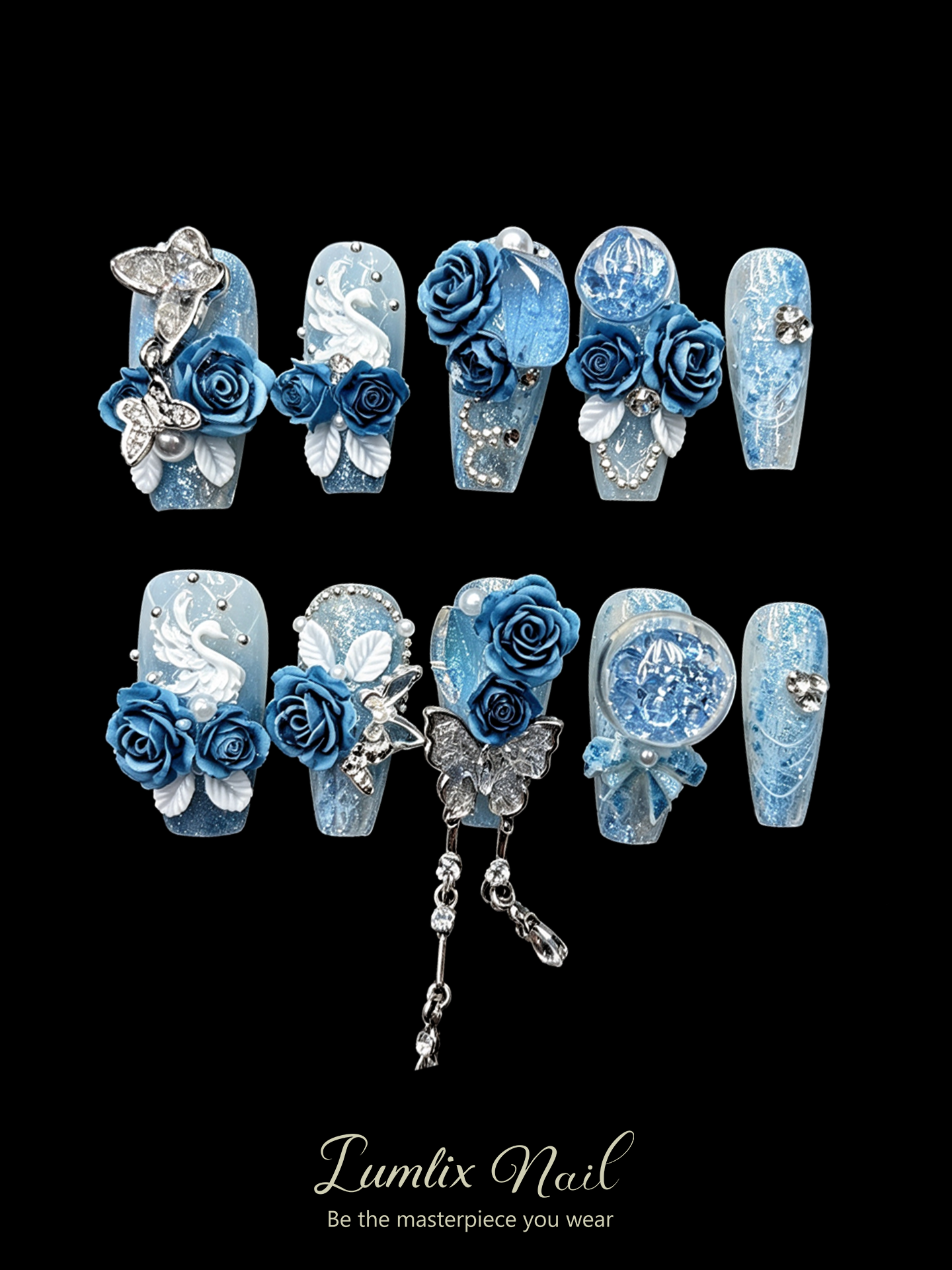 Azure Swan | LUMlix Haute Nail