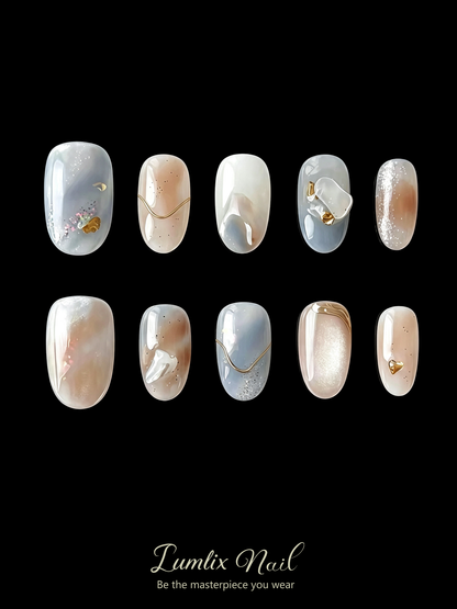 Mist & Molten Gold | LUMlix Haute Nail