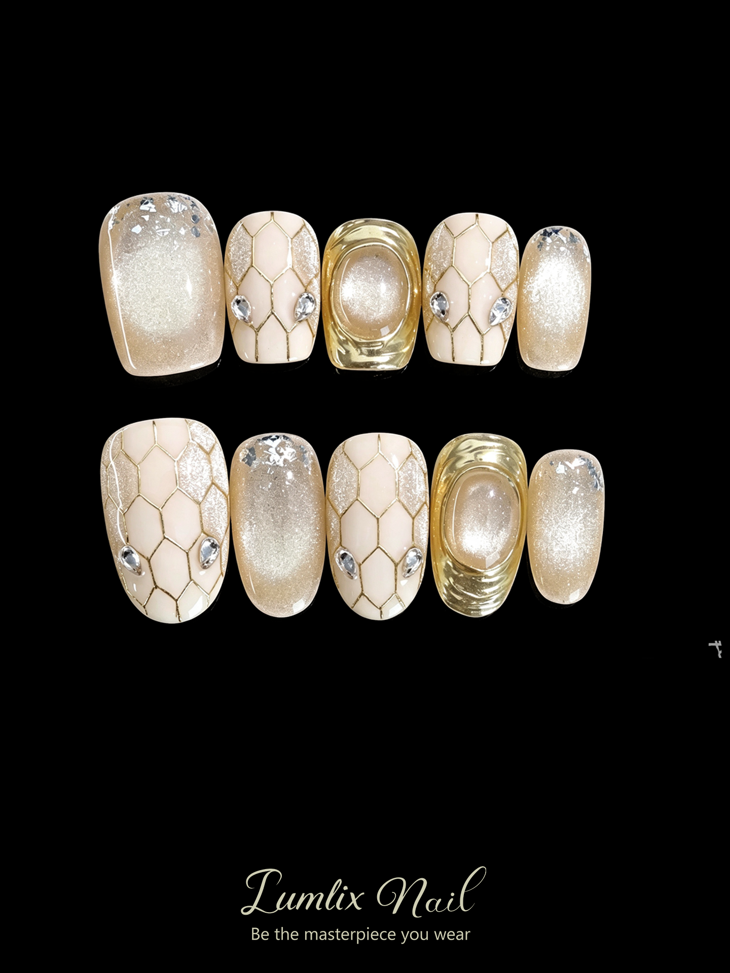Gilded Serpent’s Whisper | LUMlix Haute Nail