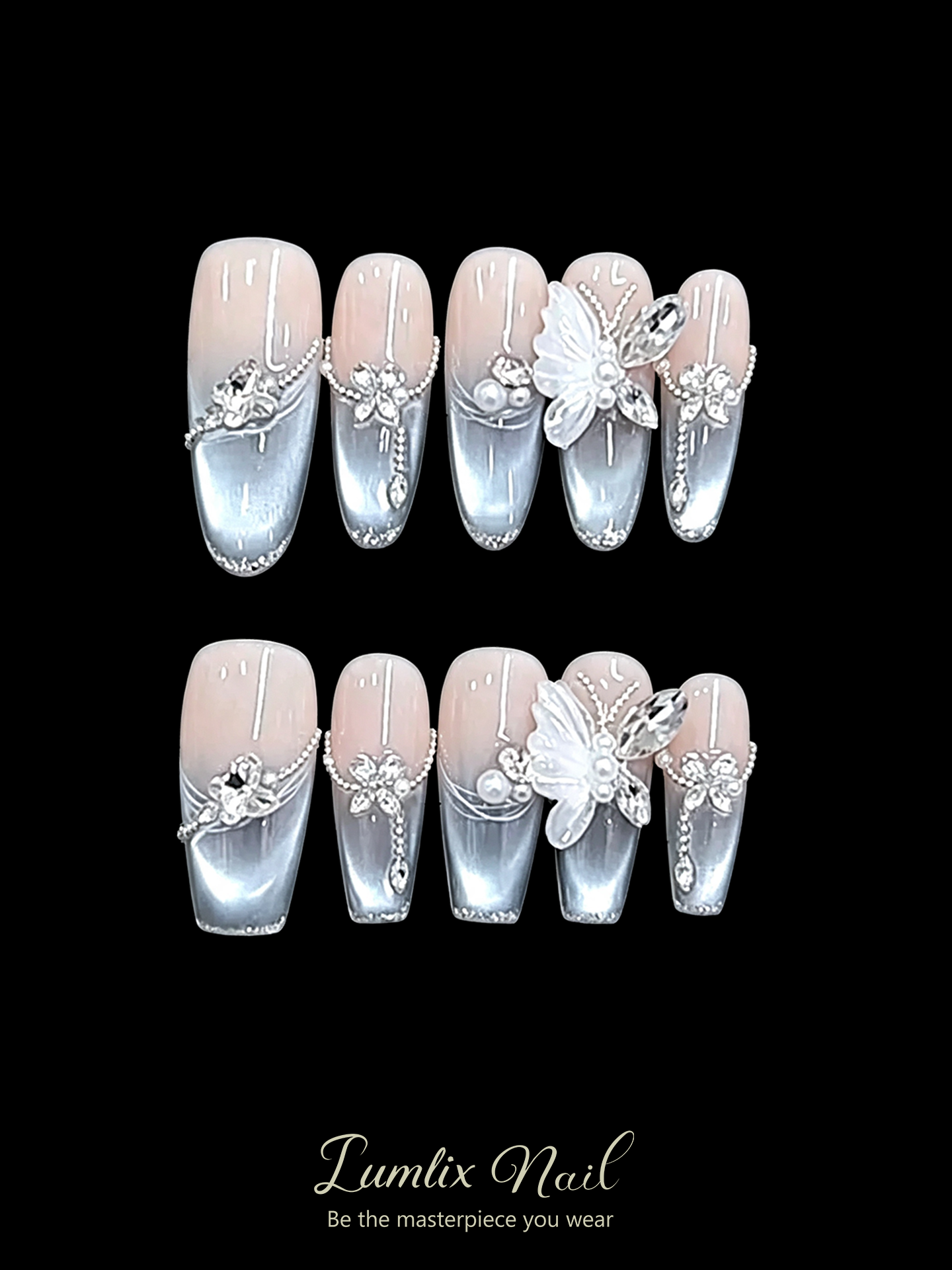 Aurora's Frozen Whisper | LUMlix Haute Nail