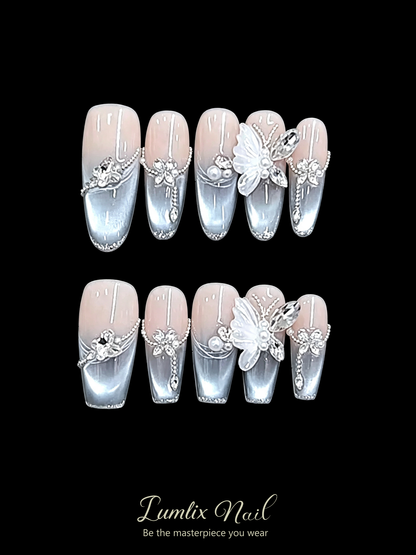 Aurora's Frozen Whisper | LUMlix Haute Nail
