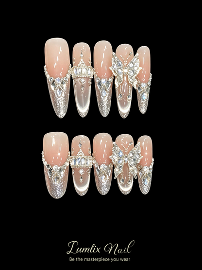 Seraphina's Crystal Coronation | LUMlix Haute Nail