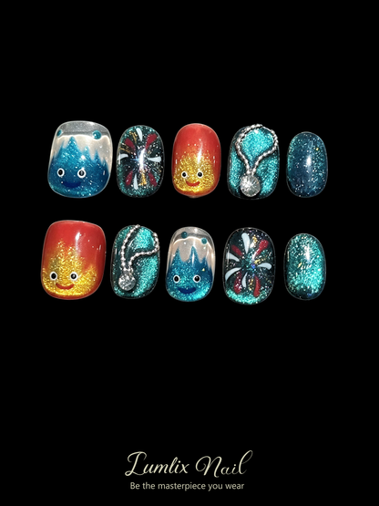 Calcifer's Eternal Flame | LUMlix Haute Nail