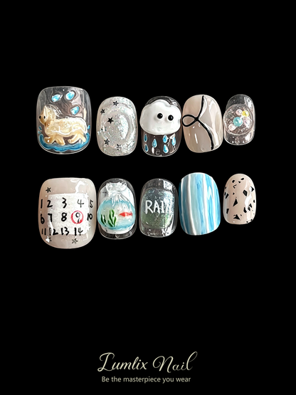 Nimbus's Melancholy Menagerie | LUMlix Haute Nail