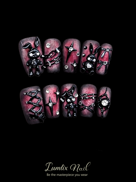 Lilith's Velvet Marionette | LUMlix Haute Nail