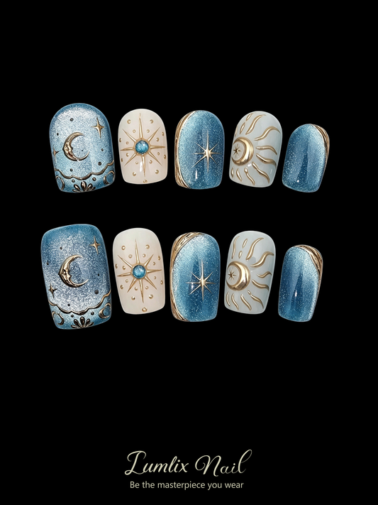 Astral Golden Eclipse | LUMlix Haute Nail