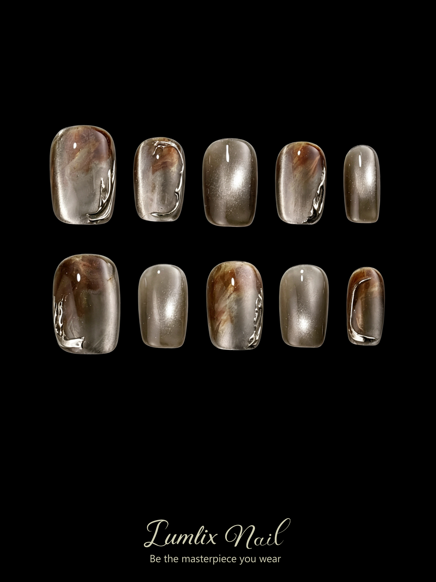 Nyx's Obsidian Flow | LUMlix Haute Nail