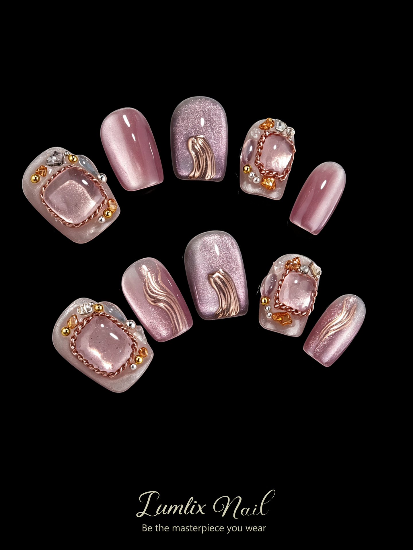 Aphrodite's Roseate Embrace | LUMlix Haute Nail