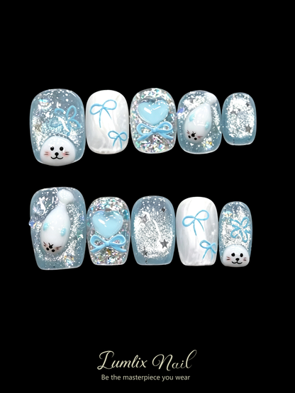 Selkie's Azure Reverie | LUMlix Haute Nail