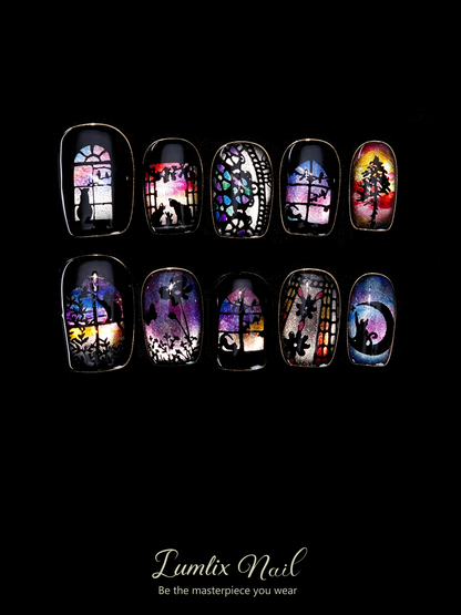 Selene's Stained Glass Reverie | LUMlix Haute Nail