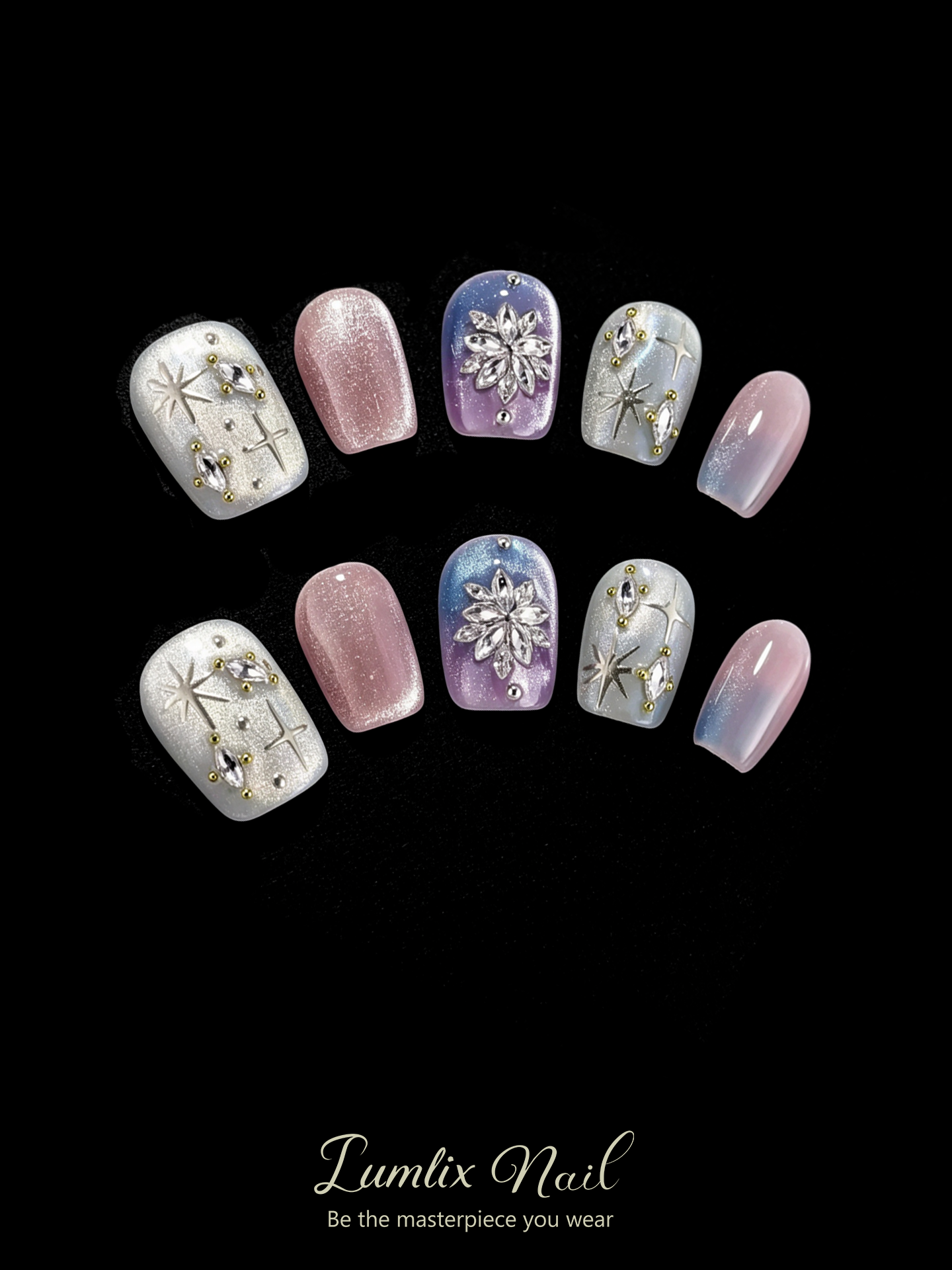 Astra's Celestial Bloom | LUMlix Haute Nail