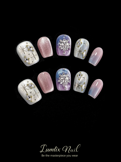 Astra's Celestial Bloom | LUMlix Haute Nail