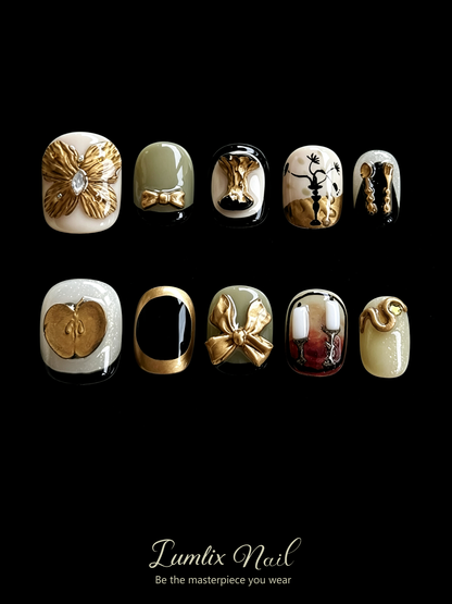 Athena's Gilded Orchard | LUMlix Haute Nail
