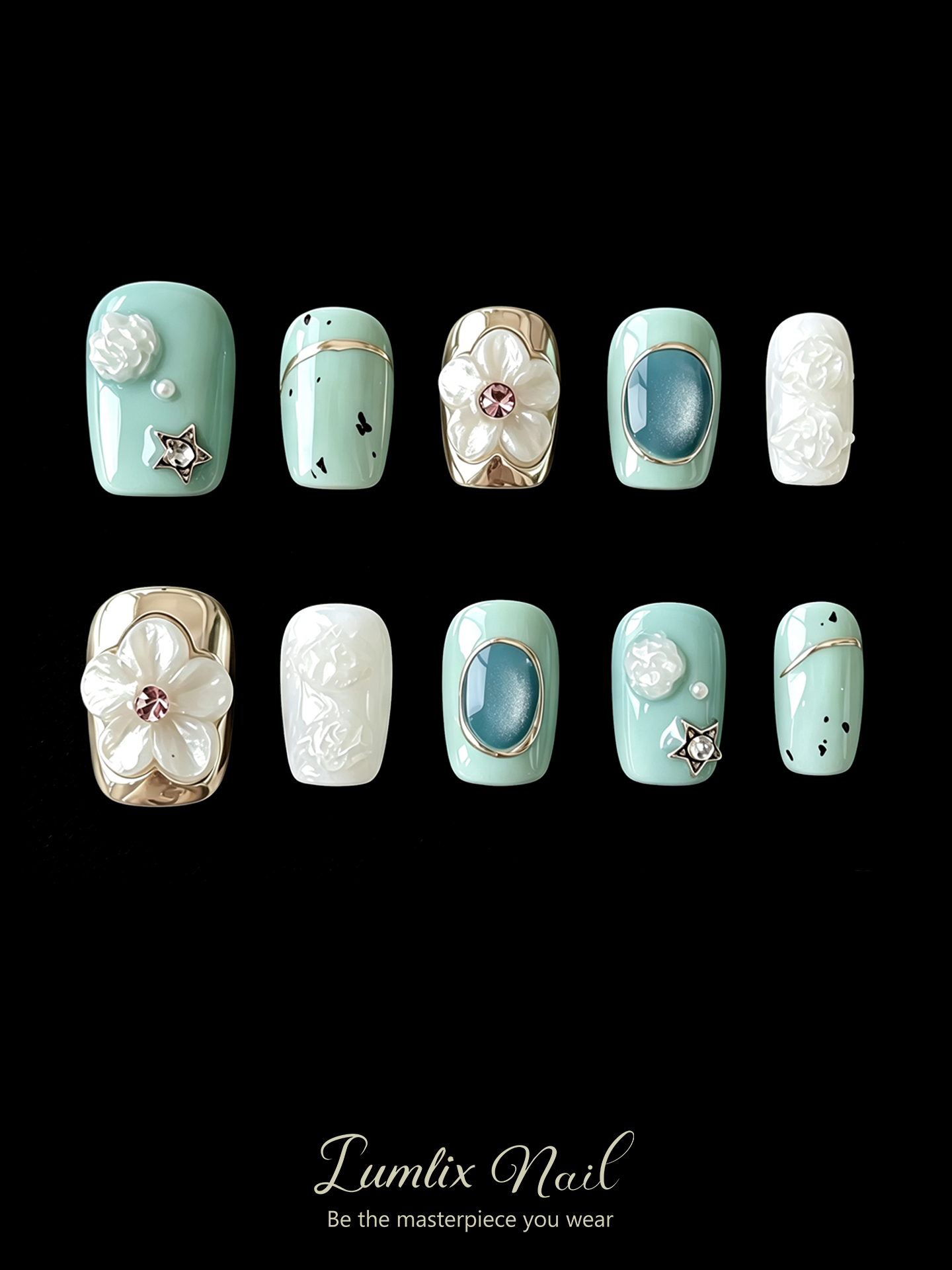 Eirene's Jade Reverie | LUMlix Haute Nail