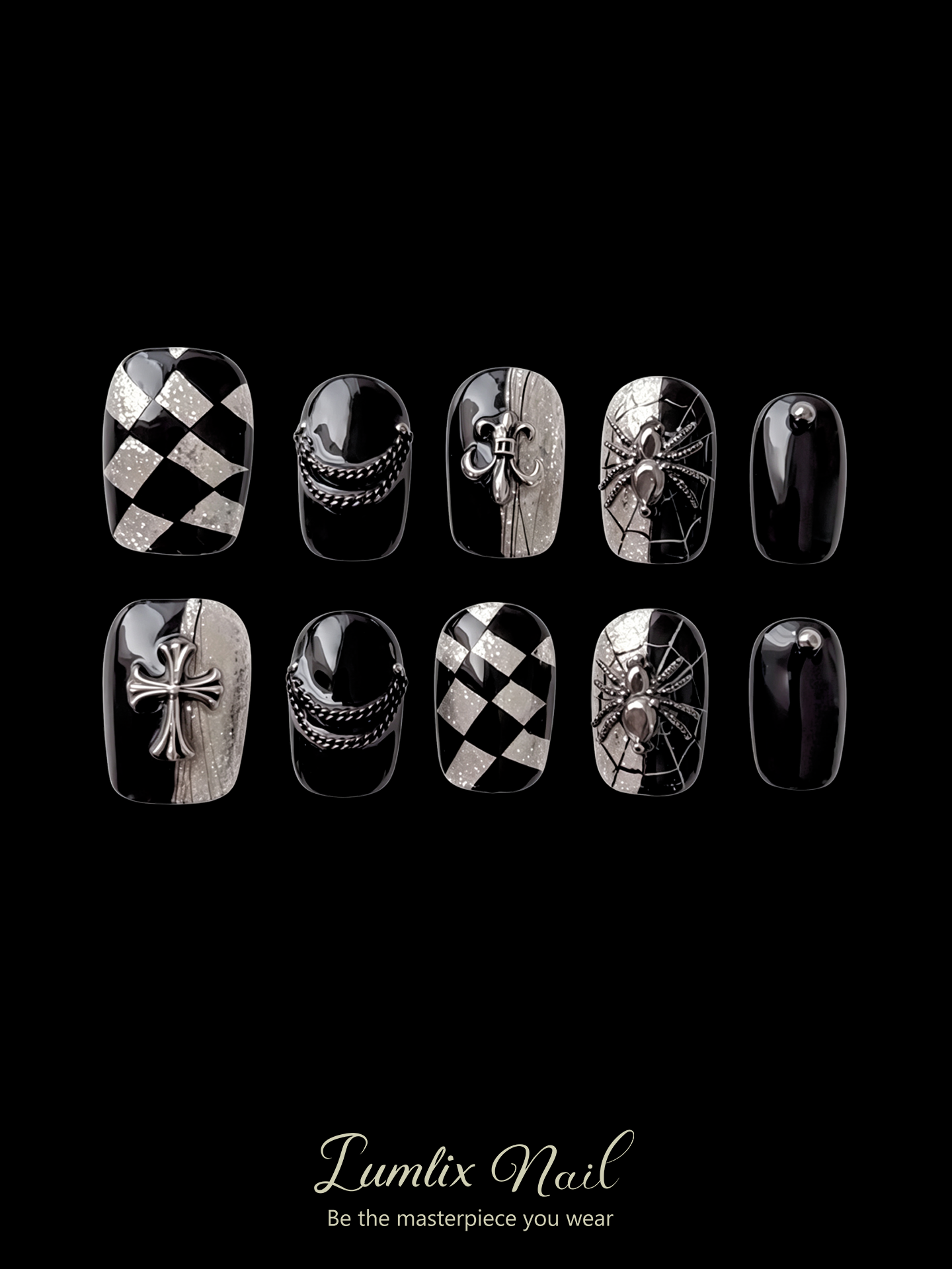 Gothic Noir Reverie | LUMlix Haute Nail